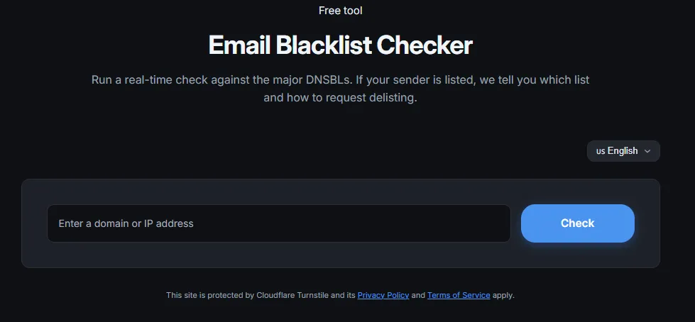 Warmup Inbox Email Blacklist Checker