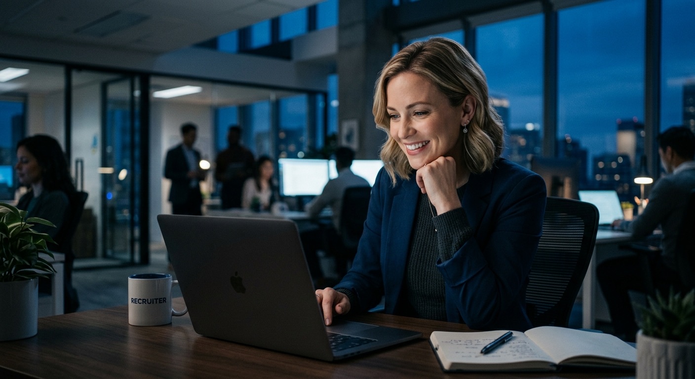 A recruiter reading a candidate reply